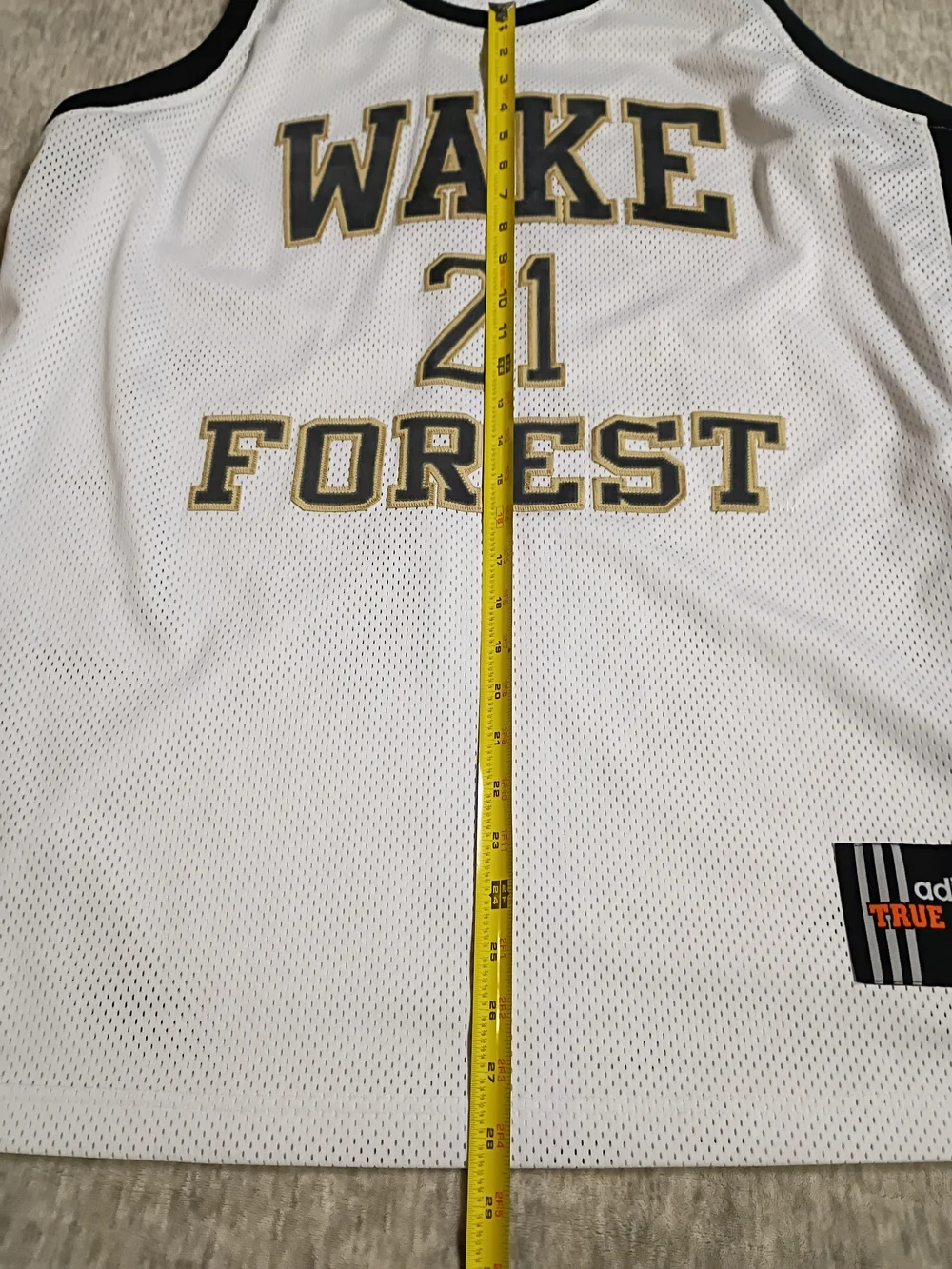 Tim Duncan Wake Forest Demon Deacons Adidas Jersey True School Sewn Men XL 52